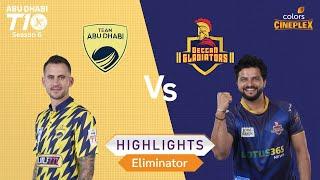 Team Abu Dhabi vs Deccan Gladiators  Eliminator  Abu Dhabi T10 Season 6  Colors Cineplex