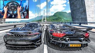 McLaren 765LT & Lamborghini Aventador SVJ - Forza Horizon 5 Steering Wheel + Shifter Gameplay