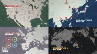 World Map Infographic  After Effects Template