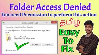 folder access denied windows 10 tamil  cannot delete folder access denied windows 10