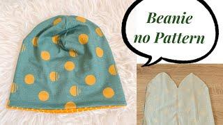 How to sew Beanie for kids & adults no Pattern Beanie DIY DIY Hat How to sew a hat Mütze nähen