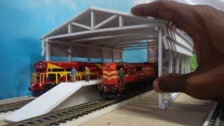 How To Make Indian Loco Shed● Handmade Shed for Locomotives Full Tutorial