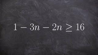 Solving and graphing a one variable inequality