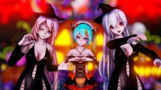 【MMD】Spooky Scary Skeletons【Halloween Haku、Miku、Luka】