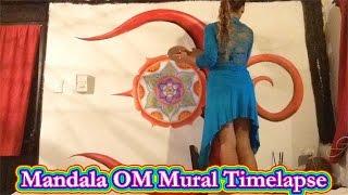 OM Mandala Mural Timelapse By Francesca Love Artist