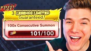 Free Legends Limited Guaranteed 100x Summon on Dragon Ball Legends