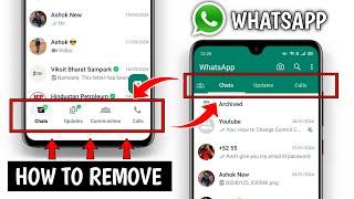 How to Remove Navigation Bar in WhatsApp  Whatsapp Bottom Option Kaise Hataye