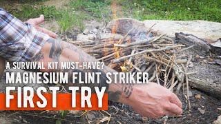 Using a Magnesium Flint Fire Starter for the First Time  A Personal Survival Kit Must-Have?