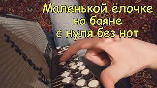 Маленькой ёлочке. Самый простой способ научиться играть на баяне с нуля без нот в любом возрасте.