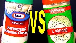 Kraft vs Aldi Reggano Grated Parmesan & Romano Cheese - What is the Best Pasta Topping? FoodFights