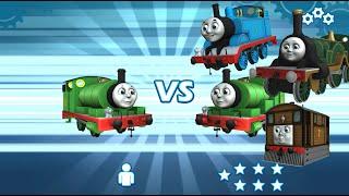 Percy vs Percy vs Thomas vs Emily vs Toby - Superstar Racer que ganaría - Juego Go Go Thomas