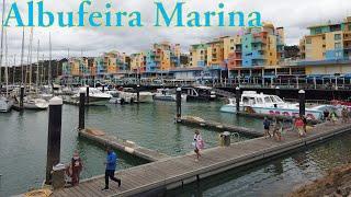 Albufeira marina Portugal walking tour 4K Algarve