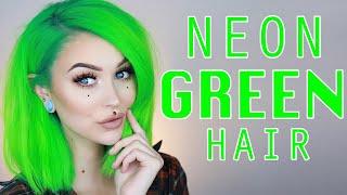 Dyeing my Hair Neon Green At Home  Evelina Forsell