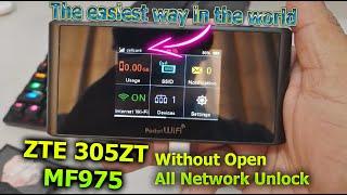 How to Decode ZTE 305ZT MF975 Pocket Wifi Network Unlock For All Sim Card Very Esy Way