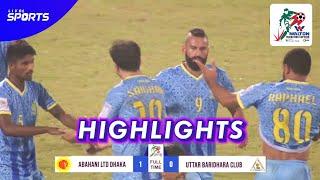 Abahani LTD Dhaka VS Uttar Baridhara Club  Match Highlights  Walton Federation Cup 20-21