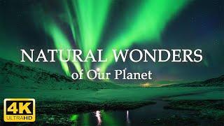 1 Hour Natural Wonders of Our Planet 4K  Relaxation Time  All Locations shown on the screen