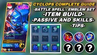 CYCLOPS COMPLETE GUIDE  CYCLOPS TUTORIAL  BEST BUILD EMBLEM COMBO TIPS  HOW TO USE CYCLOPS