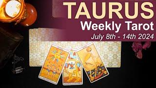 TAURUS WEEKLY TAROT READING COURAGE TO MOVE ON July 8th to 14th 2024 #weeklytarot #taurustarot