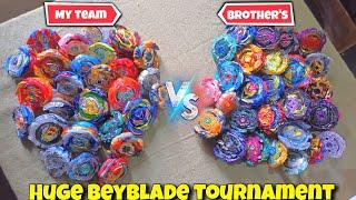 my team vs brothers team beyblade burst tournament  huge burst #beyblades fight in real life