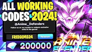 *NEW* ALL WORKING CODES FOR ANIME DEFENDERS IN JULY 2024 ROBLOX ANIME DEFENDERS CODES