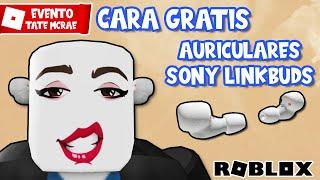 CONSIGUE CARA LABIOS ROJOS y AURICULARES SONY GRATIS en ROBLOX  EVENTO ROBLOX TATE MCRAE