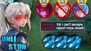 SORRY META MELISSA YOU CANT ESCAPE WITH MIYA UNLI STUN MUST TRY - MLBB