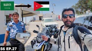 CROSSING INTO JORDAN S06 EP.27  SAUDI ARABIA TO JORDAN DURRA BORDER  MIDDLE EAST ON MOTORCYCLE