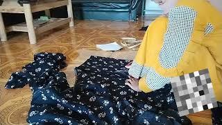 #DIY Desain Jahit Sendiri Baju Gamis Motif Bunga