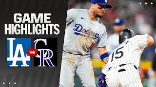 Dodgers vs. Rockies Game Highlights 61824  MLB Highlights