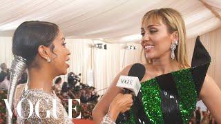 Miley Cyrus on Taking Liam Hemsworth to His First Met Gala  Met Gala 2019 With Liza Koshy  Vogue