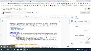 Suggesting Mode in Google Classroom