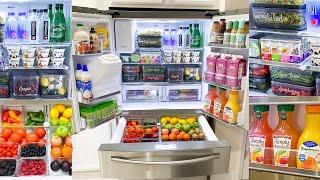 EXTREME REFRIGERATOR ORGANIZATION  Satisfying ASMR Deep Clean and Fridge Restock on a Budget