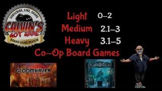 CGG Light Medium and Heavy Co-Op Board Games