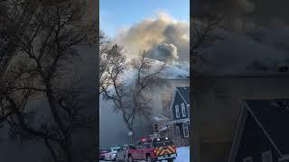 Huge Fire Erupts in Winnipeg #Winnipeg #canada #Manitoba