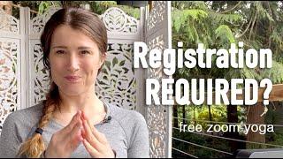 Setting up Registration for a Free Zoom Yoga Class