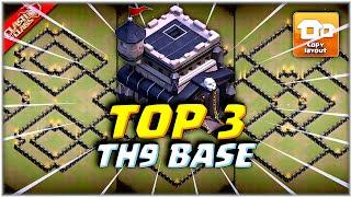 Th9 war base with link  Top 3 bases Clash of Clans
