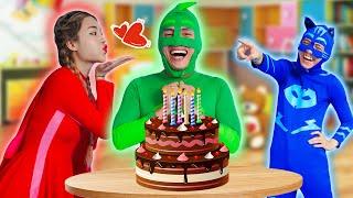 Pj Masks Funny Life Gekko  Memorable Birthday Party  Funny Moments Videos