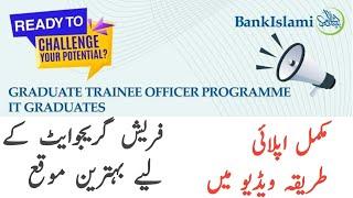 Bank Islami GTO Jobs 2023  Graduate Trainee Officer Program 2023