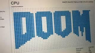 Windows Task Manager Runs Doom 896 cores