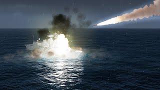 PUTIN TERRIFIED Ukrainian Anti-Ship Missiles HIMARS Attacked the Largest Russian Warship - ARMA 3