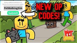 NEW *OP* SECRET CODES Roblox Pet Walking Simulator