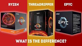 Ryzen vs Threadripper vs Epyc - What Is The Difference? Simple Guide