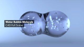 Free Water Bubble Molecule C4D Scene