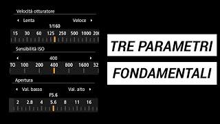 Cosa sono TEMPO DI ESPOSIZIONE ISO e DIAFRAMMA? Capire la fotografia MANUALE.