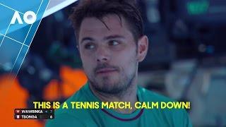 Wawrinka and Tsonga changeover argument  Australian Open 2017