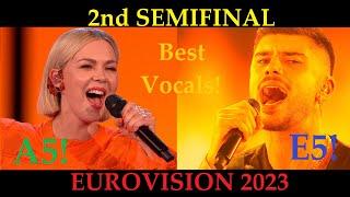 EUROVISION 2023 - 2nd SEMIFINAL - BEST VOCALS #esc2023 #eurovision #eurovision2023 #highnotes