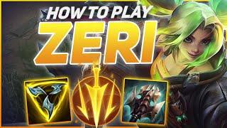 HOW TO PLAY ZERI SEASON 12  BEST Build & Runes  Season 12 Zeri guide  League of Legends