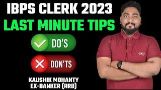 IBPS Clerk 2023 Paper Attempting Strategy  IBPS Clerk Last Minute Tips  Career Definer  Kaushik