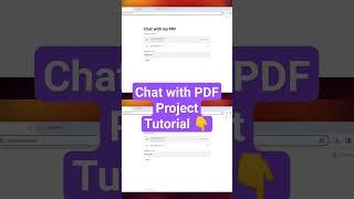 Learn to build Chat with PDF app #python #coding #howto #ai #javascript