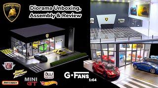 Unboxing & Reviewing G Fans Lamborghini Dealership Diorama